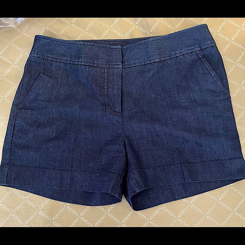 Kenneth Cole Reaction dark navy wash denim shorts